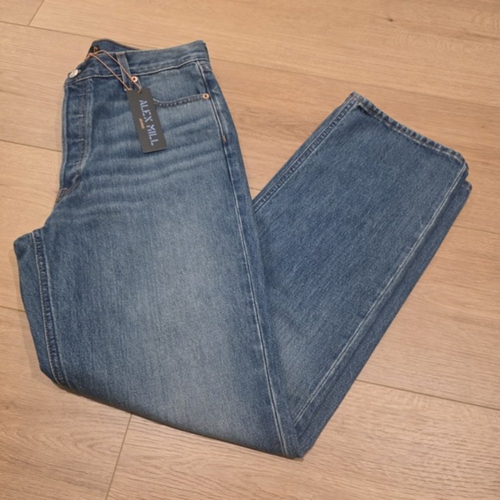 Alex Mill The Bev Relaxed Vintage‎ Dark indigo Blue Straight Leg Jeans Size 28